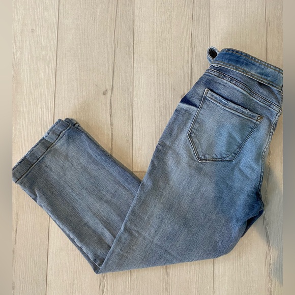 Kensie Tie Waist Cropped Jeans - Picture 2 of 5